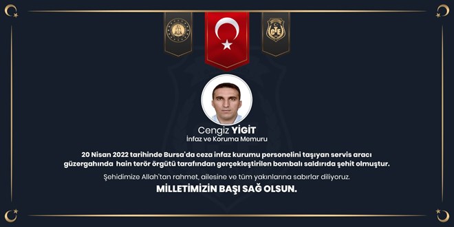 Şehit İKM kadrosu denetimli serbestlikte olup cezaevine geçici görevlendirilmiş