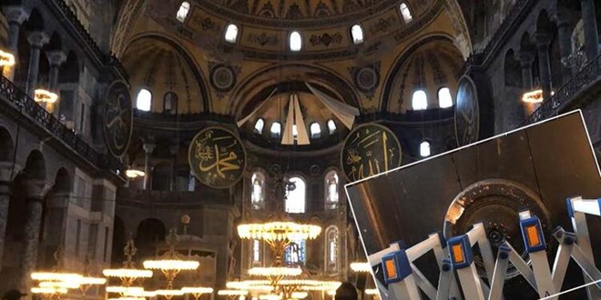 Ayasofya'daki tahribata ilişkin açıklama: Nedeni ufak bir dokunma