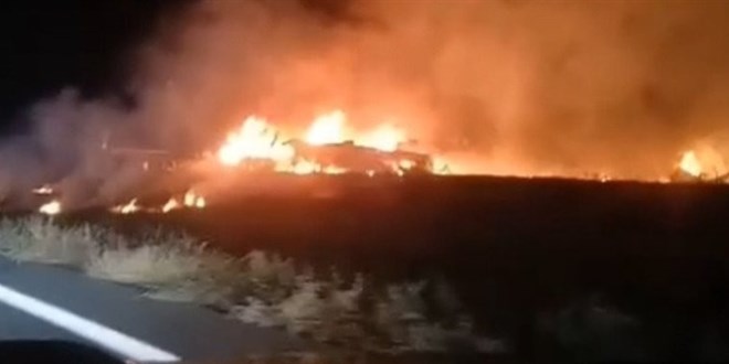 Ukrayna'ya ait nakliye uçağı düştü