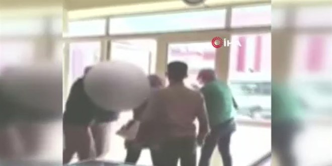 Gıda kontrol denetim ekibine saldırı kamerada