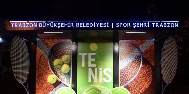 Trabzon Büyükşehir Belediyesinden spor temalı durak çalışması