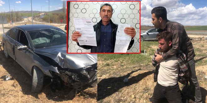 �al�nan otomobili kazada hurdaya d�nd�, ehliyetsiz ara� kulland�rmaktan ceza yedi