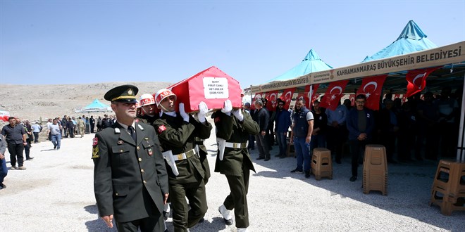 Şehit sözleşmeli er Fırat Canlı, Kahramanmaraş'ta son yolculuğuna uğurlandı