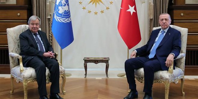 Cumhurbaşkanı Erdoğan Guterres ile görüştü
