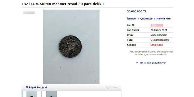 Osmanlı paraları internette milyonlarca liraya satışta