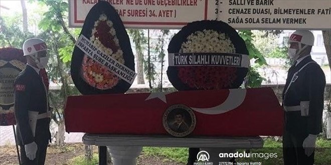 Isparta'da vefat eden Kore gazisi Şahin'in cenazesi, toprağa verildi
