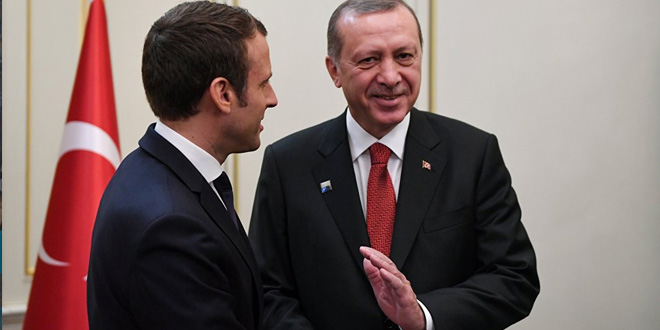 Cumhurbakan Erdoan, Macron ile grt
