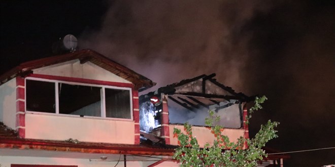 Bolu'da evde kan yangn bymeden sndrld