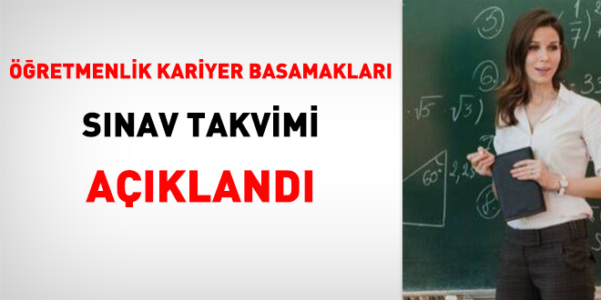 Öğretmenlik Kariyer Basamakları sınav takvimi açıklandı