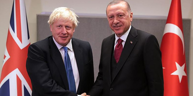 Erdoğan'dan İngiltere Başbakanı Johnson ile NATO görüşmesi