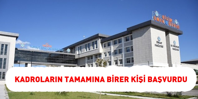 Kadroların tamamına birer kişi başvurdu
