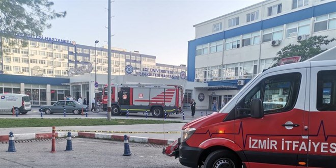Ege Üniversitesi Tıp Fakültesi Hastanesi'nde yangın paniği