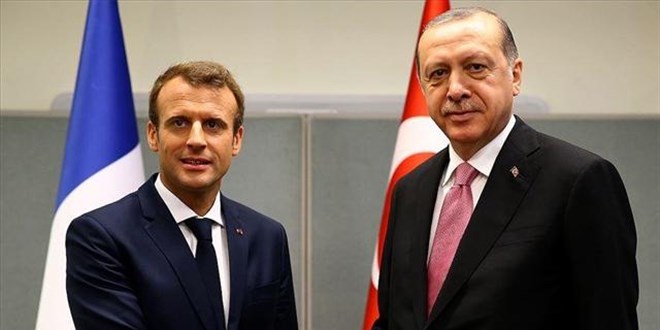 Cumhurbakan Erdoan Macron ile grt