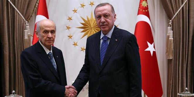 Cumhurbaşkanı Erdoğan, Bahçeli ile bir araya geldi