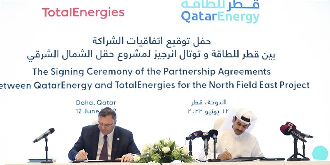 Katar ile Total arasnda doal gaz sahasn geniletme anlamas imzaland