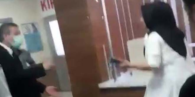 Kimliksiz ila yazdrmak isteyen kadn hastaneyi birbirine katt