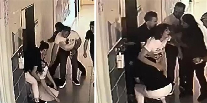 Öğretmene meslektaşlarından hayat kurtaran müdahale kamerada