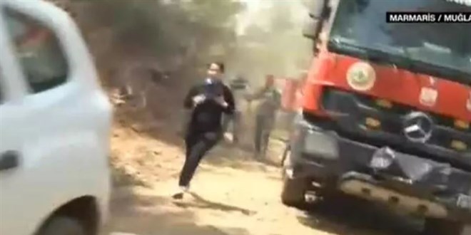 CNN TÜRK ekibi Marmaris'te alevlerin ortasında kaldı