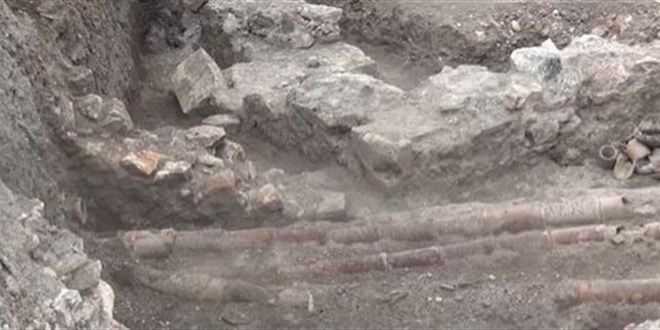 Okul bahçesinde tarihi hamam kalıntıları bulundu