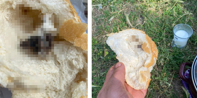 Ekmeğin içinden çıkan şoke etti! Soluğu mahkemede aldı