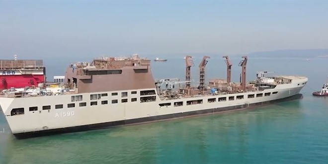 Donanmanın 2. büyük gemisi olacak DERYA'nın inşası sürüyor