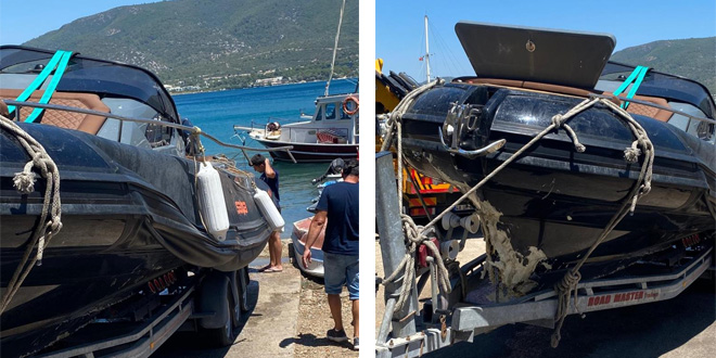 İş adamının ve eşinin öldüğü kazanın ardından tekne karaya çıkarıldı