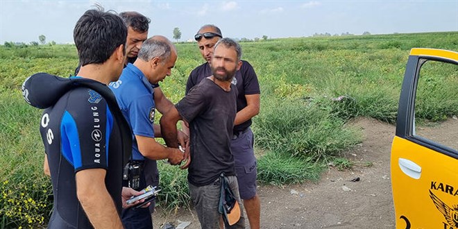 Sulama kanalında kayıp genci arayan su altı polisleri, hırsızları suçüstü yakaladı