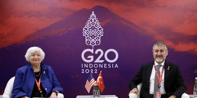 Hazine ve Maliye Bakanı Nebati, ABD Hazine Bakanı Yellen ile görüştü