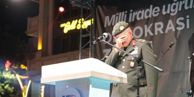 15 Temmuz gazisi Tümgeneral katıldığı etkinlikte hüngür hüngür ağladı