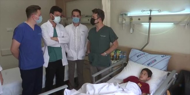 Samsun'da 10 yandaki ocuun kopan aya yerine dikildi