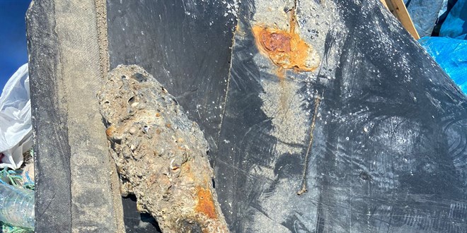 Zonguldak'ta balk alarna patlamam havan mermisi takld