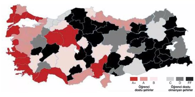 Öğrenciler sadece 31 şehirden memnun