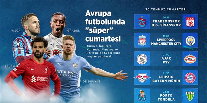Avrupa futbolunda 'süper' cumartesi