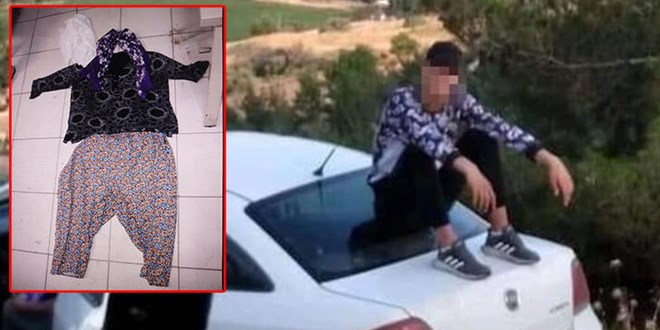 Kadın kıyafetiyle hırsızlık için girdiği evde suçüstü yakalandı