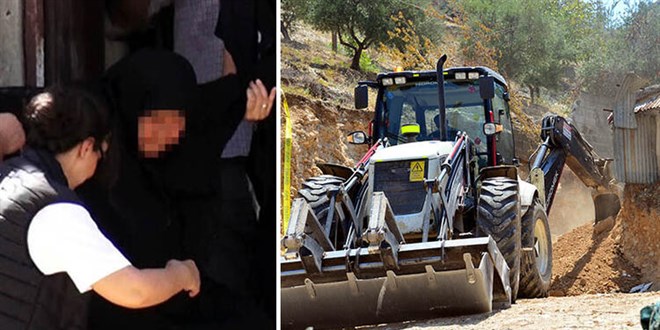 Önce kocasını, sonra kızını öldürüp üst üste gömmüş