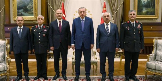 Erdoğan, Bakan Soylu ve beraberindeki heyeti kabul etti