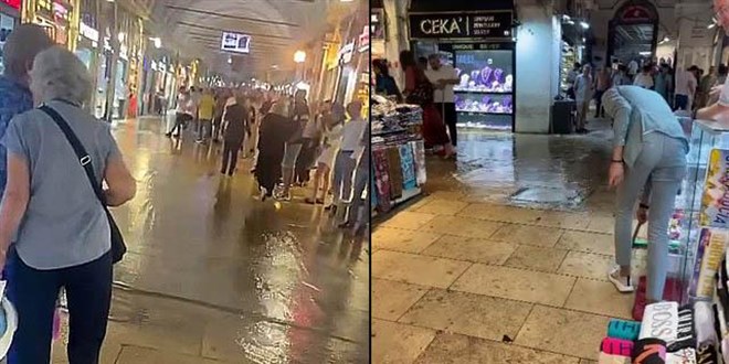Kapalıçarşı ile Mısır Çarşısı'nı su bastı
