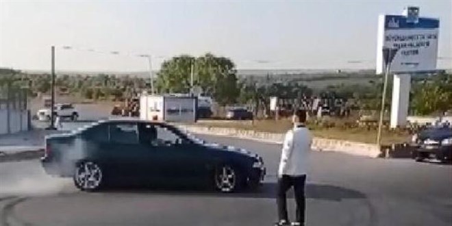 Drift yapan sürücü ve damada 9 bin 321 lira ceza