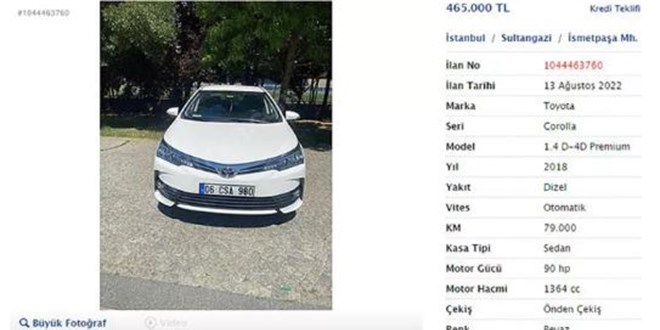 Sahte ilanla otomobilini satışa çıkardılar!