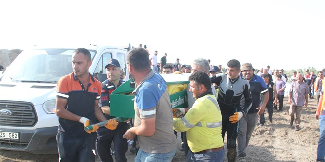 Konya'da gölete düşen iş makinesinin operatörü öldü