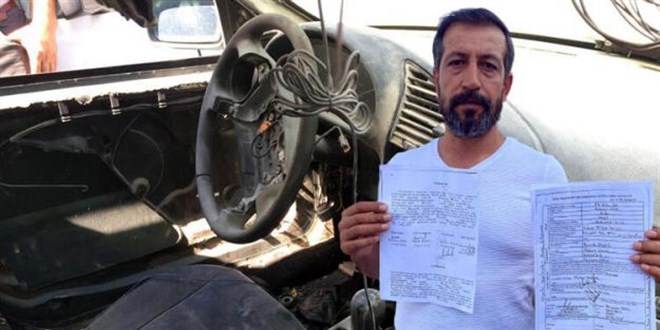 4 yıl önce yediemin otoparkına çekilen otomobil, hurdaya döndü
