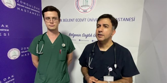 Zonguldak'ta scaktan etkilenen hastann kafa derisinde 'scak demi' olutu