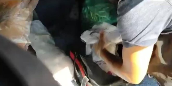 Kocaeli'de yolcu otobsnn bagajndaki antada 2,5 kilogram esrar yakaland