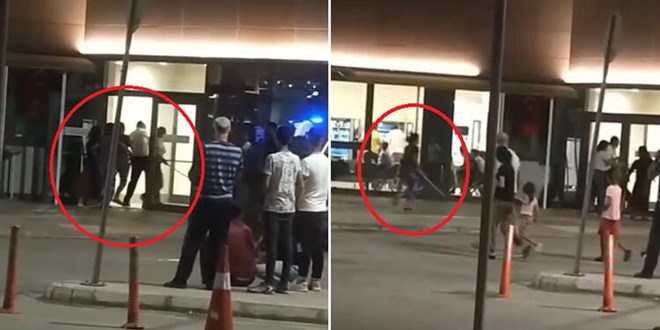 Hasta yakını eli sopalı kadınlar, acil servise girmeye çalıştı