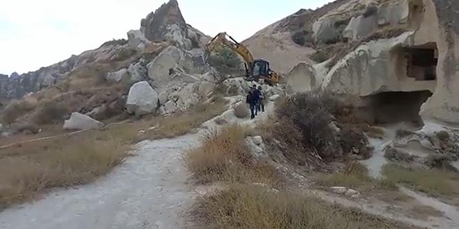 Kapadokya'da peribacalarının yıkıldığı iddiasına yalanlama
