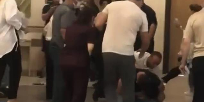 Hastanede hastalar arasında sıra kavgası