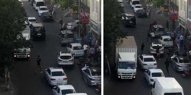 Kırmızı ışıkta geçti, öğrenciye çarptı bir de çocuğu dövdü