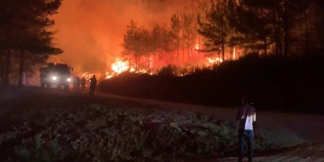 Marmaris'teki orman yangınında 10 saat geride kaldı