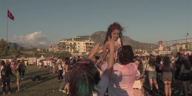 3. Uluslararası Bisiklet Festivali kapsamında boya festivali yapıldı