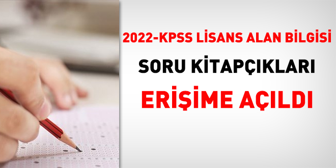 2022-KPSS Lisans Alan Bilgisi soru kitapklar eriime ald